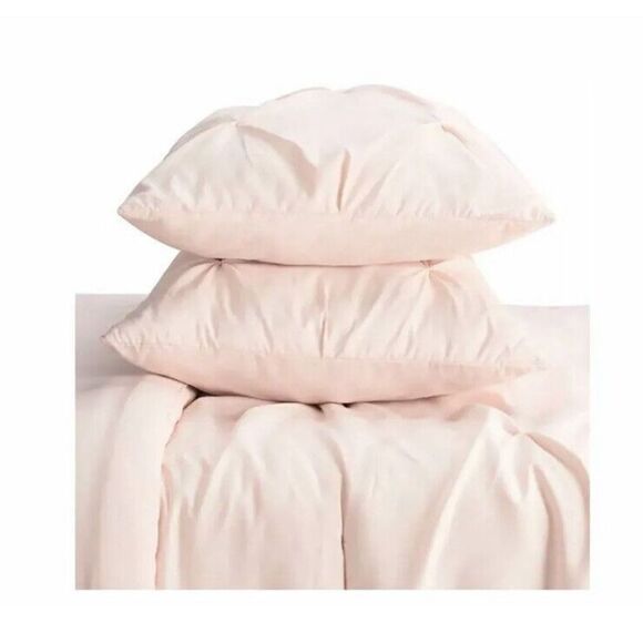 Serta Simply Clean Antimicrobi Pleated  Pink Twin XL Comforter Set T4102864 - Picture 8 of 9